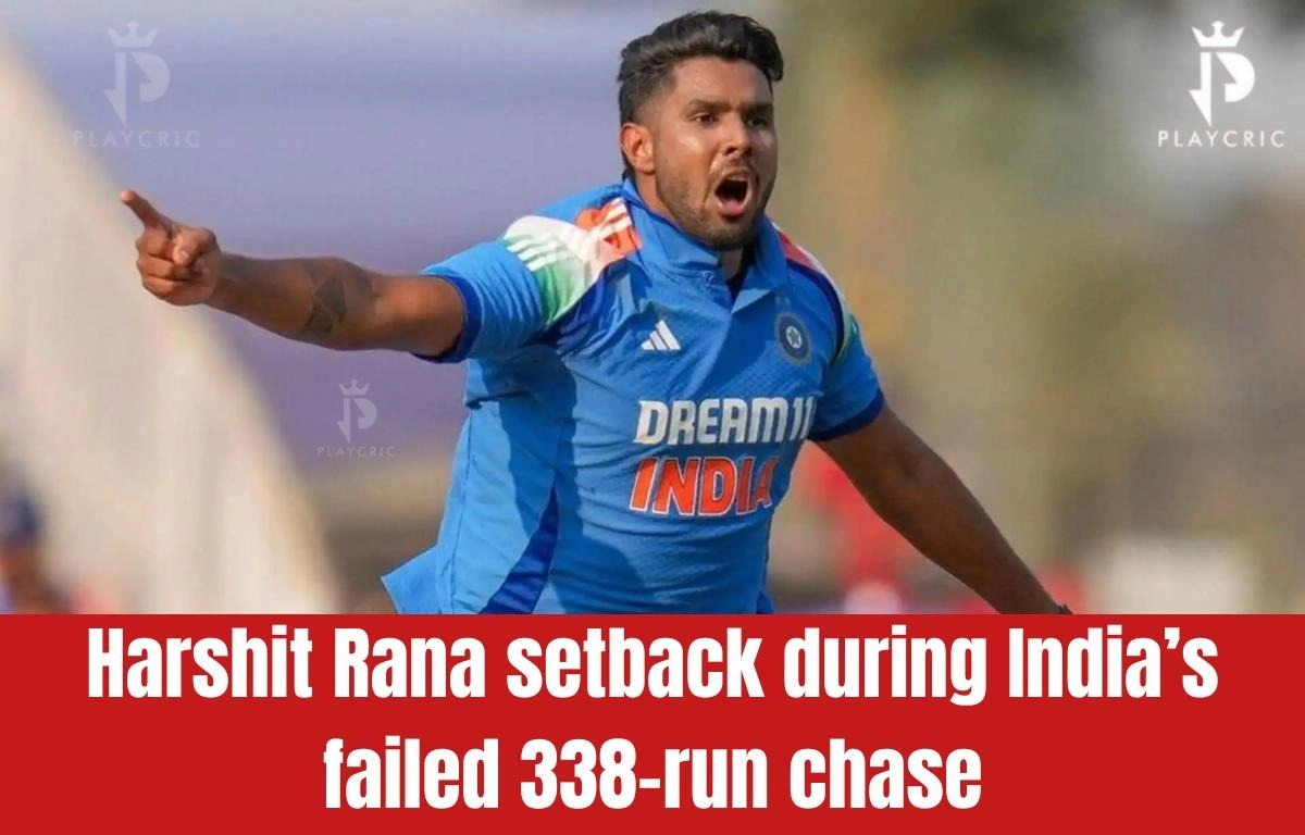 Harshit Rana setback during India vs New Zealand ODI chase