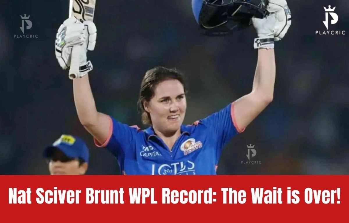 Nat Sciver Brunt WPL Record century celebration for Mumbai Indians vs RCB.