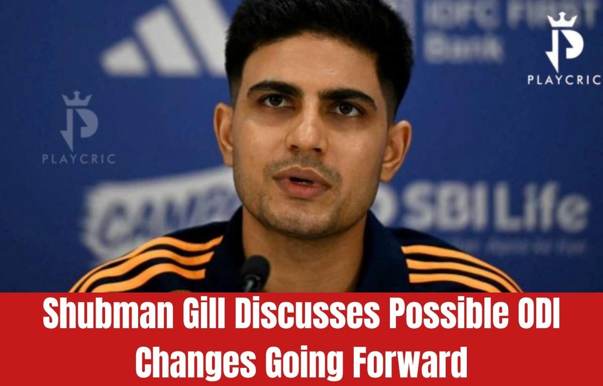 Shubman Gill addressing the media about Shubman Gill ODI changes and team strategy after the 2026 series against New Zealand.