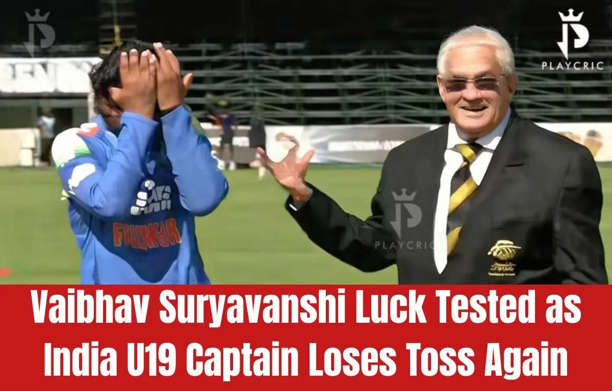 Vaibhav Suryavanshi reacting to third consecutive lost toss in India vs South Africa U19 series