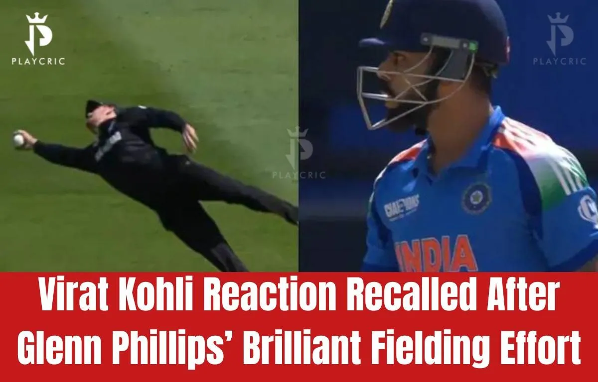 Glenn Phillips diving full stretch at backward point to stop a boundary vs India 2026.