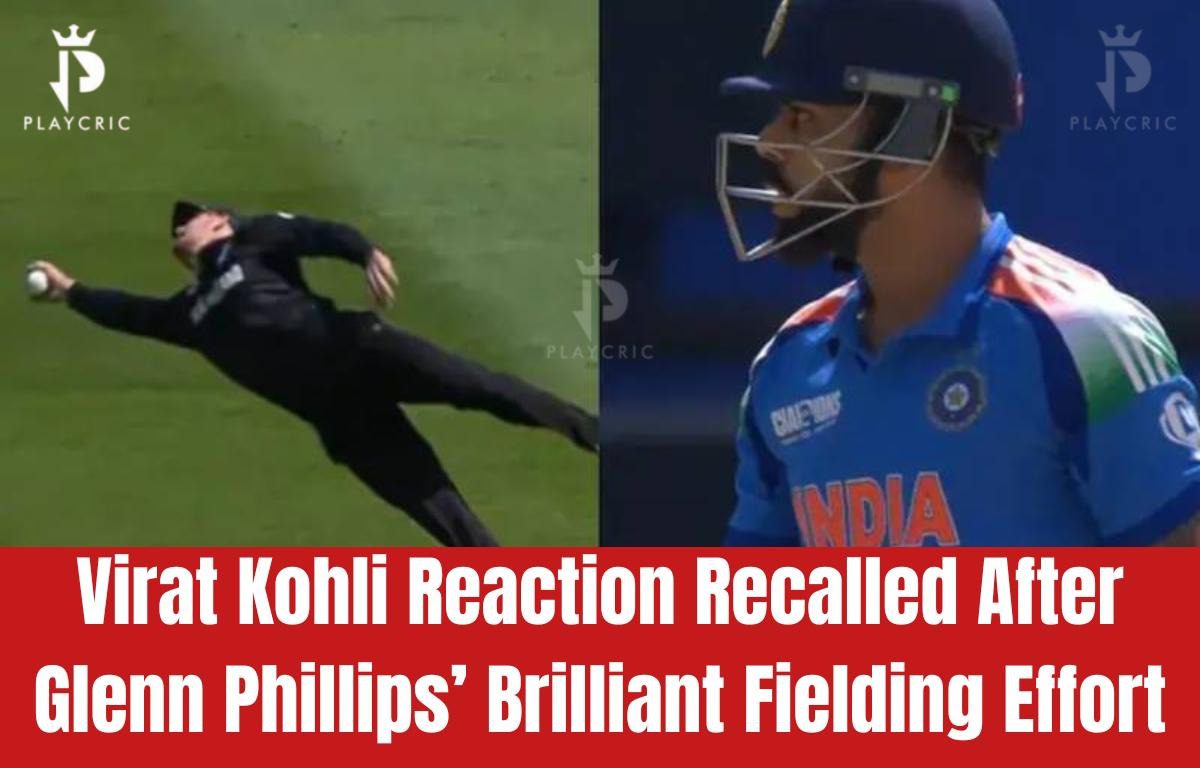 Glenn Phillips diving full stretch at backward point to stop a boundary vs India 2026.