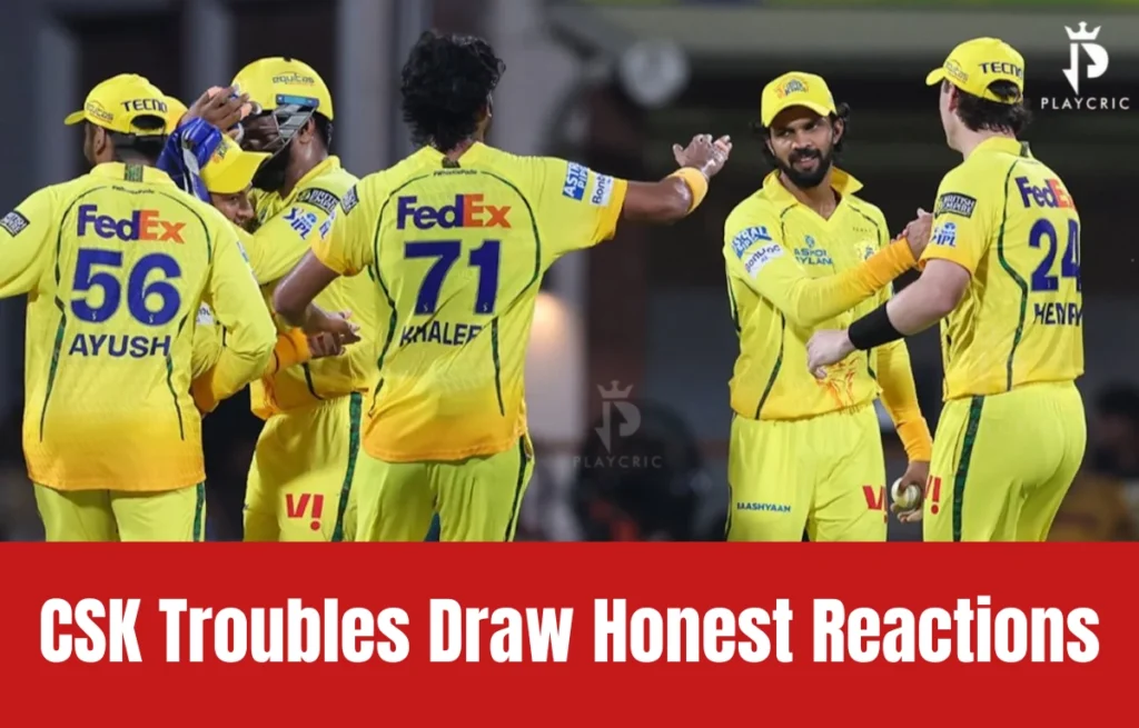CSK IPL 2026 losing streak continues; Du Plessis and Chopra identify batting and bowling issues after three defeats.