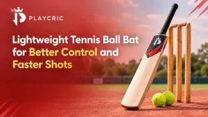 Player using a lightweight tennis ball bat for faster shots and better control