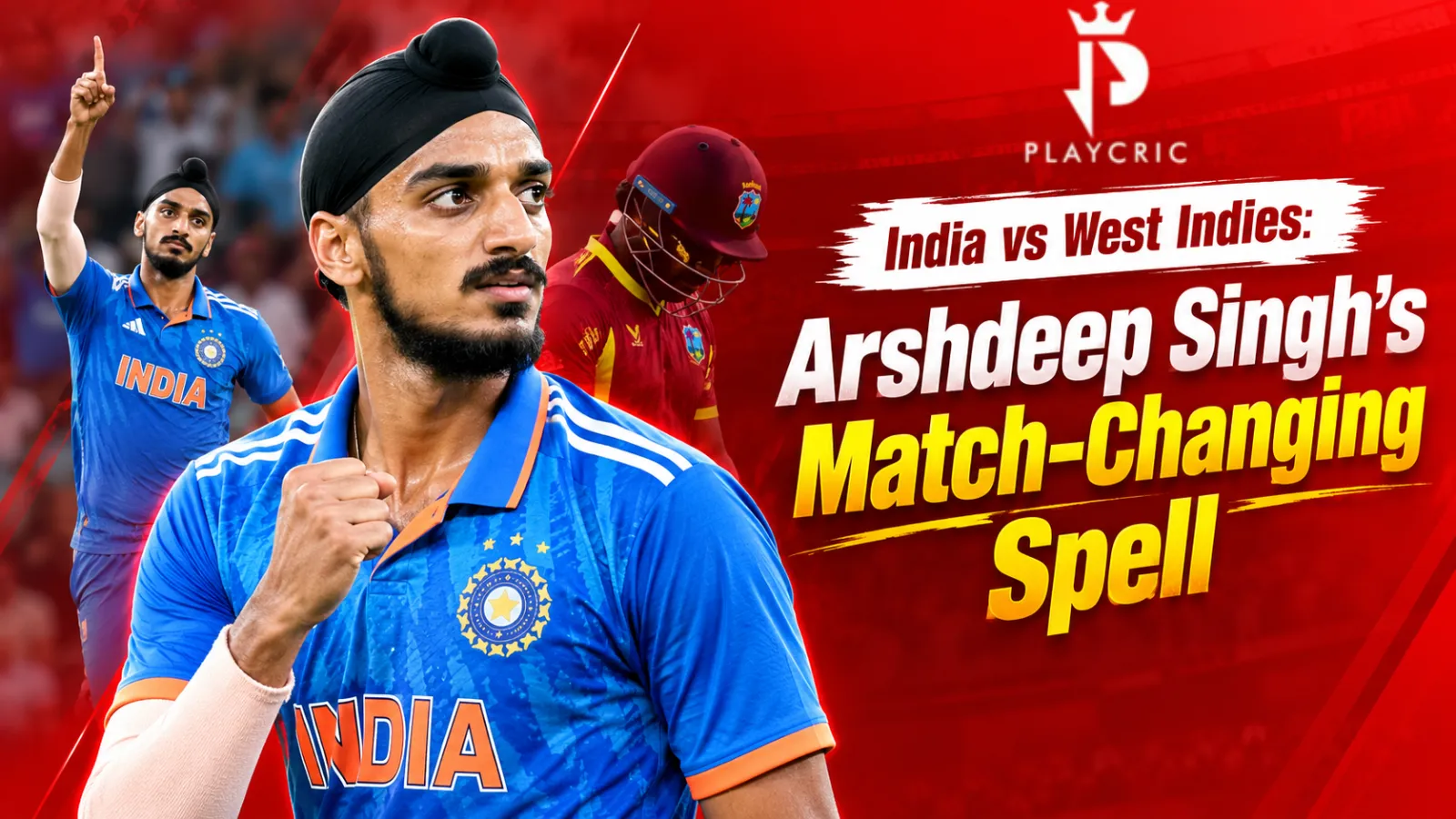 India vs West Indies T20I match highlighting Arshdeep Singh’s crucial wickets and death bowling.