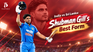 Shubman Gill batting during the India vs Sri Lanka series