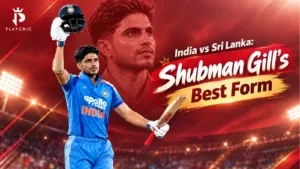 Shubman Gill batting during the India vs Sri Lanka series